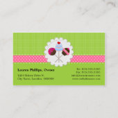 ケーキは鮮やかな緑をぽんと鳴らします 名刺 (裏面)
