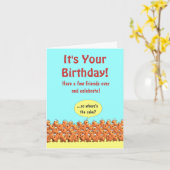 ケーキは? 誕生日カード カード (黄色い花)