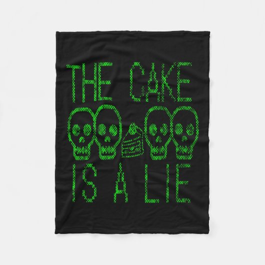 ケーキはLieビデオゲームのグラフィックゲーマーミームゲーム フリースブランケット (正面)