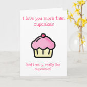 ケーキより愛してる!楽しい誕生日 カード (黄色い花)