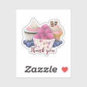 ケーキをいただきありがとうございます シール (シート)