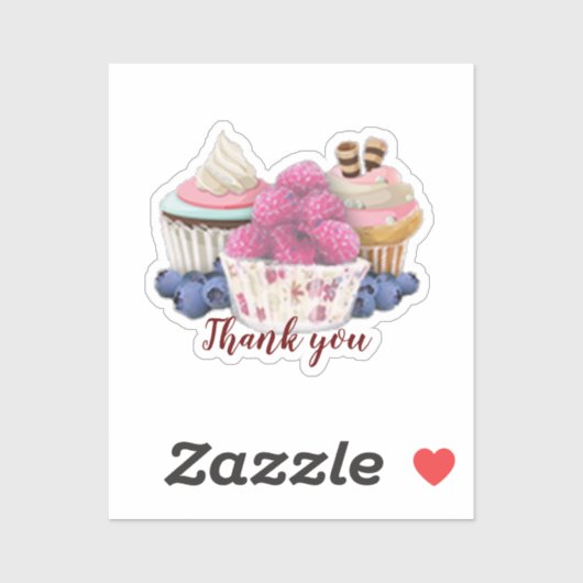 ケーキをいただきありがとうございます シール (シート)