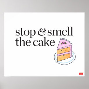 ケーキをストップ及びかいで下さい ポスター