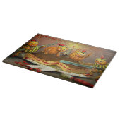 ケーキを切るカボチャキャラクター カッティングボード (角)