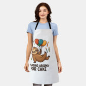 ケーキを待ってのんびり 誕生日バルーン・ナマケモノ,C エプロン (着用した状態)