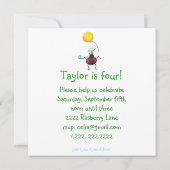 ケーキを持ったママ・バニー 招待状 (裏面)