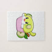 ケーキを持った犬 ジグソーパズル (横)