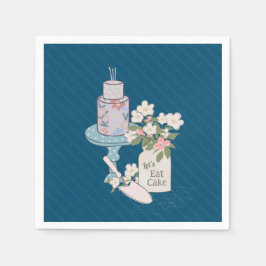 ケーキを持って誕生日 スタンダードカクテルナプキン