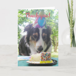 「ケーキを持って食べ物も食べたい!」 ありがとうCa サンキューカード