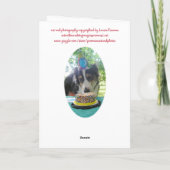 「ケーキを持って食べ物も食べたい！」 サンキューカード (裏面)