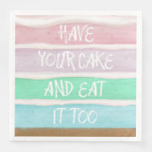 ケーキを持って (正面)