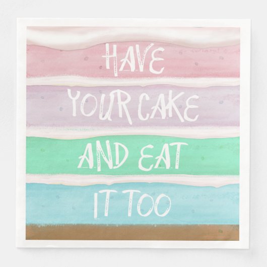 ケーキを持って (正面)