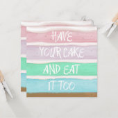 ケーキを持って カード (正面/裏面インサイチュ)