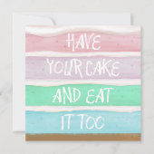 ケーキを持って カード (正面)