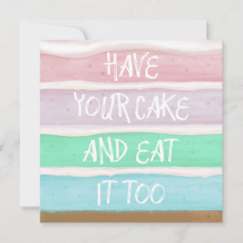 ケーキを持って カード