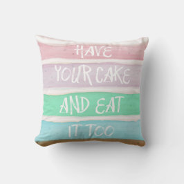 ケーキを持って クッション