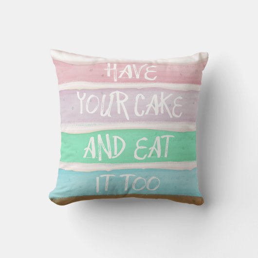 ケーキを持って クッション (正面)