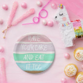 ケーキを持って ペーパープレート (パーティー)