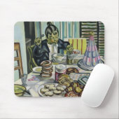 ケーキを持つ子供 マウスパッド (マウス)