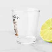 ケーキを添えた可愛い新郎新婦 ショットグラス (右)