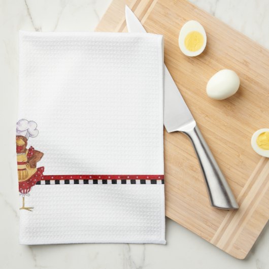 ケーキを焼く キッチンタオル (四つ折り)