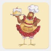 ケーキを焼く スクエアシール (正面)