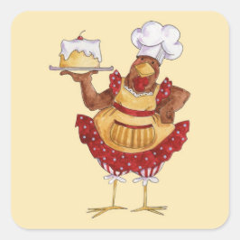 ケーキを焼く スクエアシール