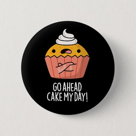 ケーキを行く私の日の食べおもしろい物プンダークBG 缶バッジ (正面)