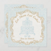 ケーキを食べさせて パーティーの招待状 招待状 (正面/裏面)