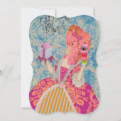 ケーキを食べさせて ～  招待状 / 出席確認 (正面)