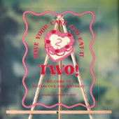 ケーキを食べて食べ2誕生日歓迎 アクリルサイン (ニュートラル)