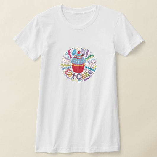 ケーキを食べよう Tシャツ (レイダウン)