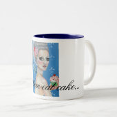 ケーキを食べ食べろ ツートーンマグカップ (正面右)