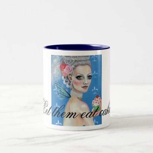 ケーキを食べ食べろ ツートーンマグカップ (中央)