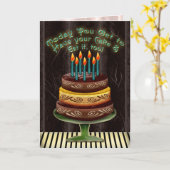 ケーキを#4 (誕生日カード) カード (黄色い花)