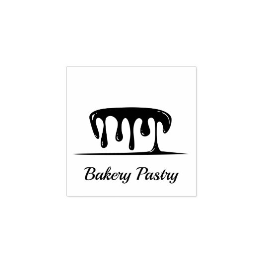 ケーキアイスクリームドリップベーカリー ラバースタンプ (インプリント)