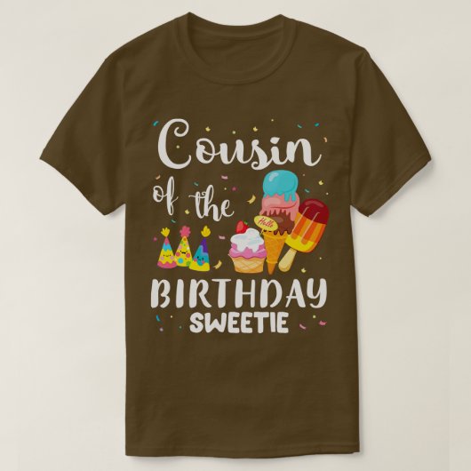ケーキアイスCに誕生日の恋人のいとこ Tシャツ (デザイン正面)