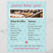 ケーキアンドカップケーキベーカリーフライヤーテンプレート チラシ (裏面)