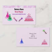 ケーキアンドハットパーティープランナー 名刺 (正面/裏面)