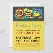 ケーキアートジャズ誕生日パーティー 招待状 (正面)