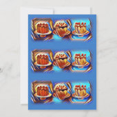 ケーキアートブルーバースデーパーティー 招待状 (裏面)