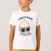 ケーキイット簡単おもしろいカップケーキプン Tシャツ (正面)