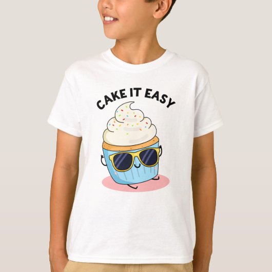 ケーキイット簡単おもしろいカップケーキプン Tシャツ (正面)