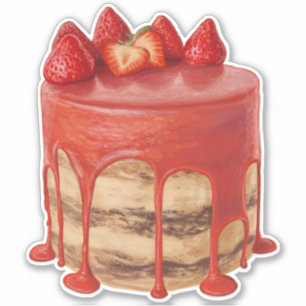 ケーキイラストレーション シール