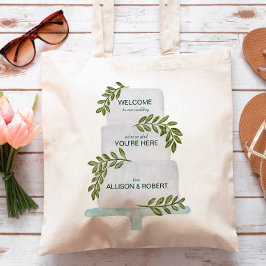 ケーキイラスト ウェディング ウェルカム トートバッグ