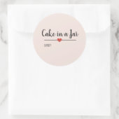 ケーキインアジャー赤面ピンクスクリプカスタムトクラシックRou ラウンドシール (バッグ)