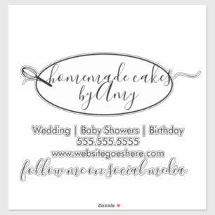 ケーキウィスクサーキュラーロゴベーカリービジネスカー シール