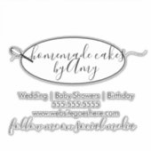 ケーキウィスクサーキュラーロゴベーカリービジネスカー シール (正面)