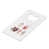 ケーキウォーターベーカリースイーツカップケーキペストリー クレジットカード栓抜き (裏面アングル)