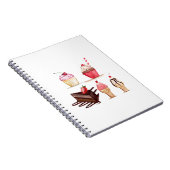 ケーキウォーターベーカリースイーツカップケーキペストリー ノートブック (右側)